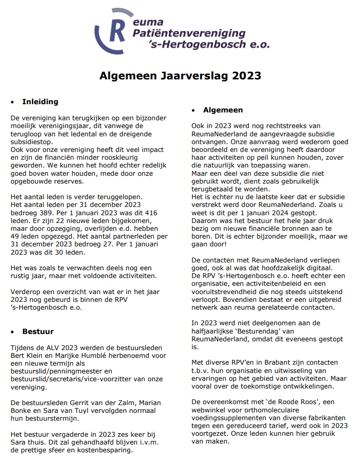 Algemeen Jaarverslag 2023 – pagina 1