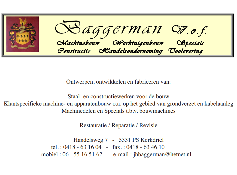 Baggerman – advertentie