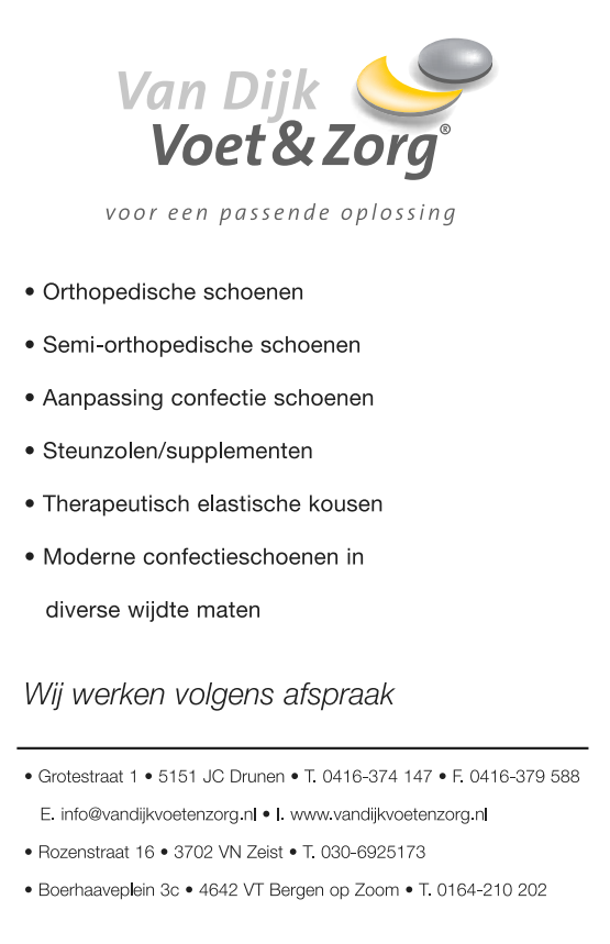 Van Dijk Voet &amp; Zorg – advertentie